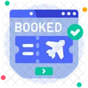 Booked Flight Ticket Icon