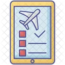 Booking Outline Fill Icon Travel And Tour Icons Icône