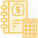 Bookkeeping Duotone Line Icon Icon