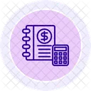 Bookkeeping Black Outline Icon Icon