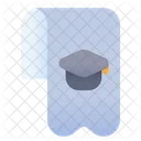 Bookmark Graduation Hat Cap Icon