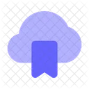 Bookmark Cloud Bookmark Data From Cloud Bookmark Cloud Data Icon