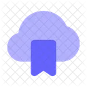 Bookmark Cloud Bookmark Data From Cloud Bookmark Cloud Data Icon