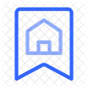 Bookmark House Label Icon