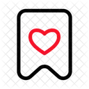 Bookmark Love Heart Icon