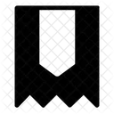Ripped Bookmark Tag Icon