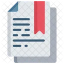 Bookmarked Document Saved Note Icon