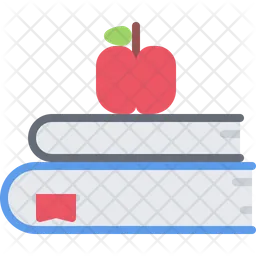 Books And Apple  Icon