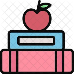 Books and Apple  Icon