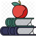 Books And Apple Study Knowledge Icon