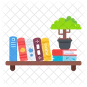 Books Display Wall Shelf Books Organizer Icon