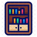 Bookshelf Library Bookcase Icon