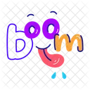 Boom Word Boom Lettering Icon