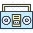 Boombox Cassette Player Cassette Recorder Icon