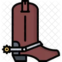 Cowboy Boot Shoes Icon