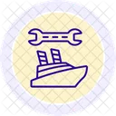 Boot Reparatur Linien Symbol Symbol