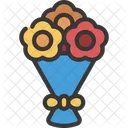 부케 꽃 꽃선물 아이콘