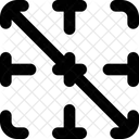 Borda diagonal para baixo  Ícone