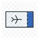 Bordkarte Flugticket Pass Symbol