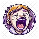 Bored Character Yawning Reaction Icon