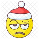 Bored Santa Emoji Bored Expression Emotag Icon