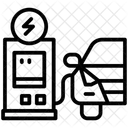 Borne De Recharge Vehicule Charge Ecologique Icône