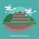 Borobudur Temple Point De Repere Icône