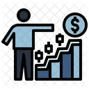 Borsendiagramm Aktiendiagramm Dollardiagramm Symbol