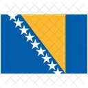 Flag Country Bosnia And Herzegovina Icône