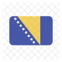 Bosnia And Herzegovina Flag Country Icône