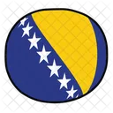 Bosnia And Herzegovina Bosnia Flag National Flag Of Bosnia Icon