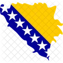 Bosnia Flag Map Icon
