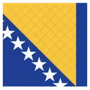 Bosnie Herzegovine Drapeau Icône