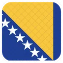 Bosnie Herzegovine Drapeau Icône