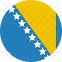 Bosnie Herzegovine Drapeau Icône