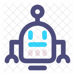 Bot Icon - Download in Colored Outline Style