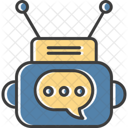 Bot Icon - Download in Colored Outline Style