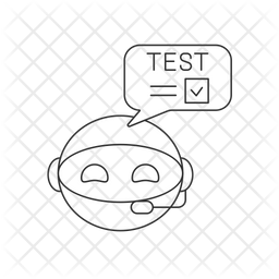 Bot test app Icon - Download in Colored Outline Style