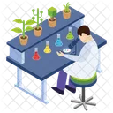 Botany Experiment Plant Research Lab Experiment Icon