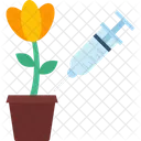 Botany Testing Injection With Plant Biotechnology Icon