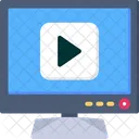 Botao De Reproducao Reproducao De TV Inicio De TV Inteligente Ícone
