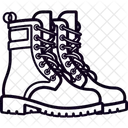 Botas de combate moradas Zapatos  Icono