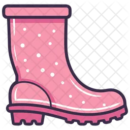 Botas de lluvia rosadas Zapatos de moda para mujer  Icono