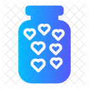 Botella Dia De San Valentin Caja De Regalo Icono