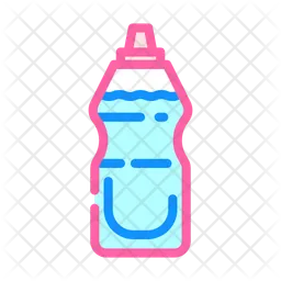 Botella de agua plegable  Icono