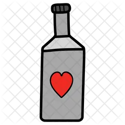 Botella de amor  Icono