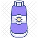 Botella de bloqueador solar  Icono