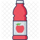 Botella De Jugo De Manzana Jugo De Manzana Fresco Icono