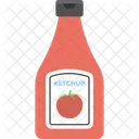 Botella de salsa de tomate  Icono