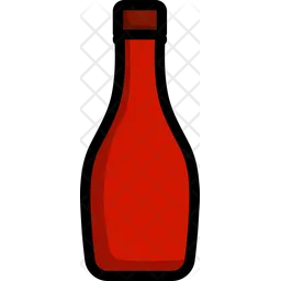 Botella de salsa de tomate  Icono